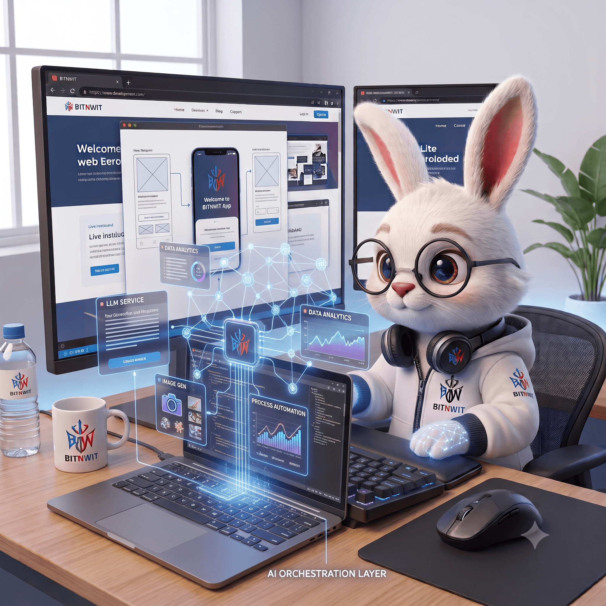 White Rabbit orchestrating connected AI services and automated workflows